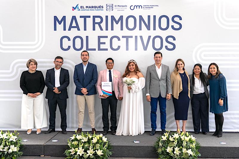 130 parejas de El Marqués contraen nupcias con programa Matrimonios Colectivos 2024