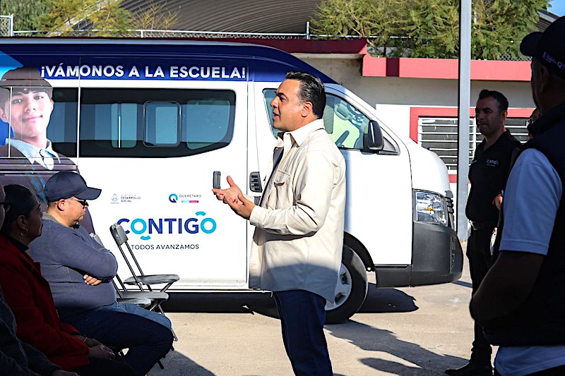 SEDESOQ pone en marcha nueva ruta de Transporte Escolar Gratuito en Querétaro Capital